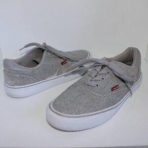 Men's Levi's Ethan S Chambray Size 9.5 Gray Lace Up Sneakers